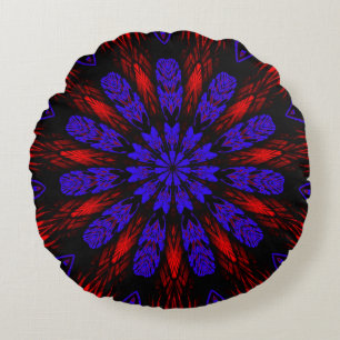 Mandala Southwestern Hippie Boho Chic Bohemian Round Pillow