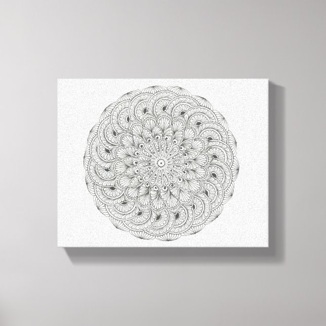 Mandala Sphere Canvas Print (Front)