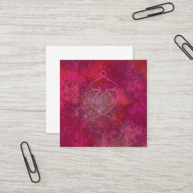 Mandala Square Business Card (Front/Back In Situ)