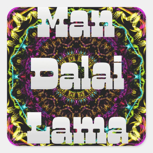 Mandala Square Sticker (Front)