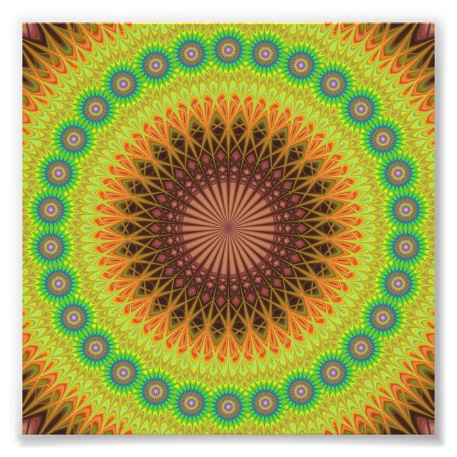Mandala star circle photo print (Front)
