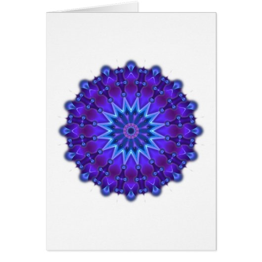 Mandala star in blue cards (Front)
