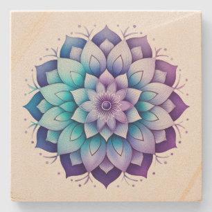 Mandala stone coaster