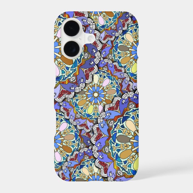 Mandala Style Doodle Art Layers iPhone Case (Back)