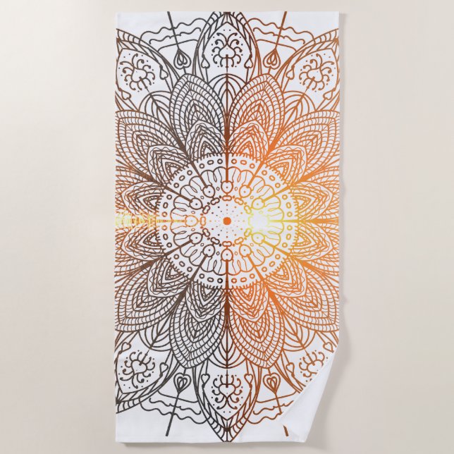 mandala sunrise beach towel (Front)