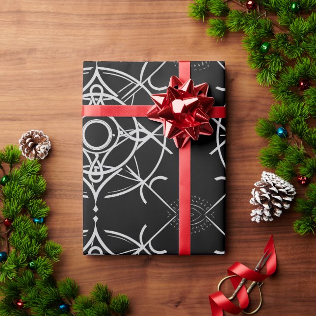 Mandala, Symmetrical Art Wrapping Paper (Holiday Gift)