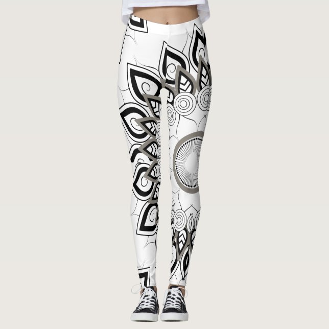 Mandala Tattoo Henna Leggings (Front)