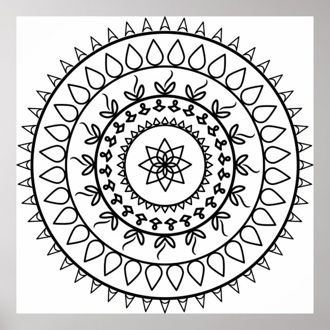 Mandala tattoo spiritual circle poster (Front)