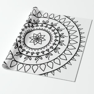 Mandala tattoo spiritual circle wrapping paper