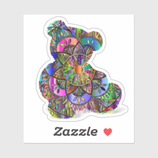 Mandala Teddy Bear Sticker