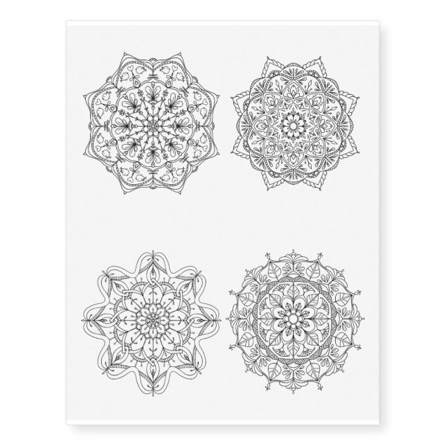 Mandala Temporary Tattoo (Front)