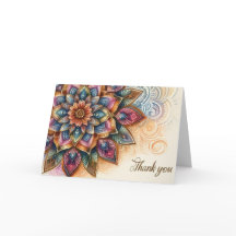 Mandala Thank You card