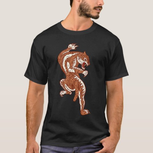 Mandala Tiger Big Cat Sabre Toothed Tiger T_Shirt