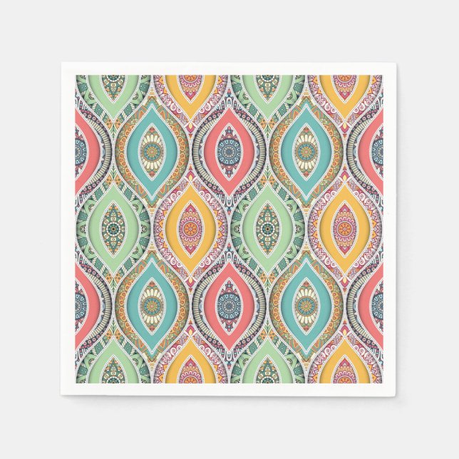 Mandala Tile Pattern Napkins (Front)