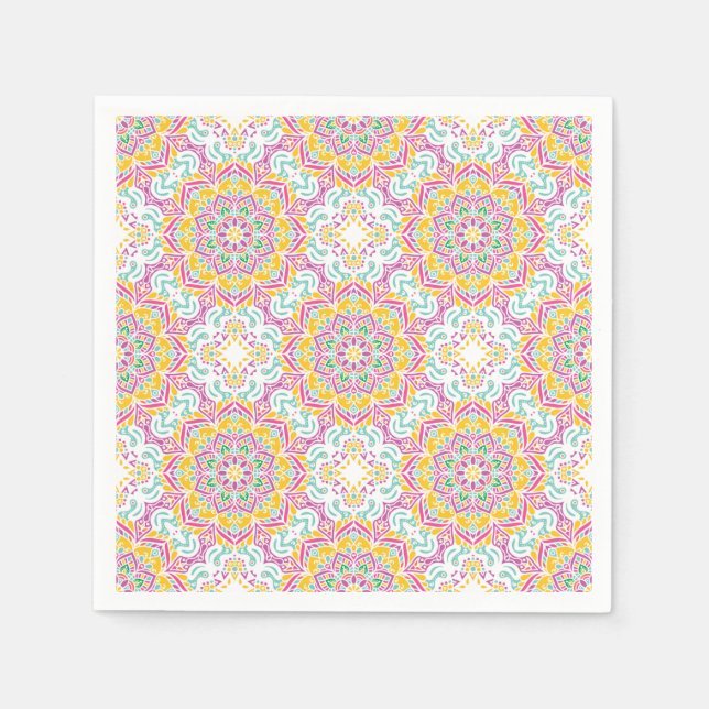 Mandala Tile Pattern Napkins (Front)