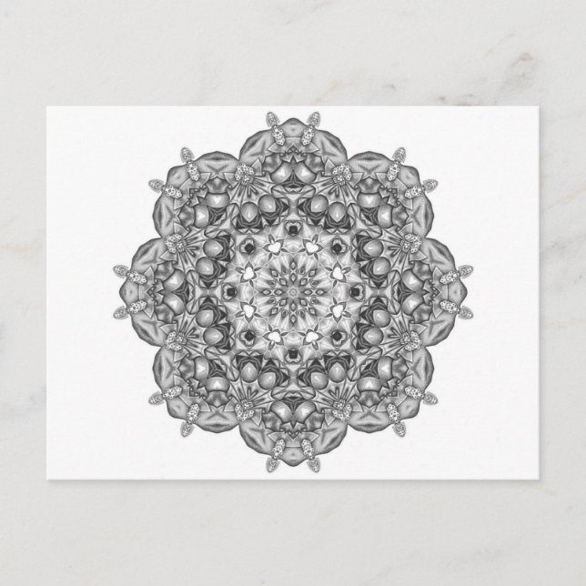 Mandala To Color In Postcard (Front)