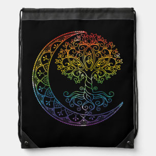 Mandala Tree of Life Tattoo Style Drawstring Bag