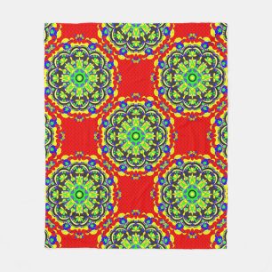 Mandala Tribal: Vintage Seamless Illustration Fleece Blanket