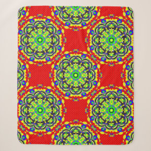 Mandala Tribal: Vintage Seamless Illustration Sherpa Blanket