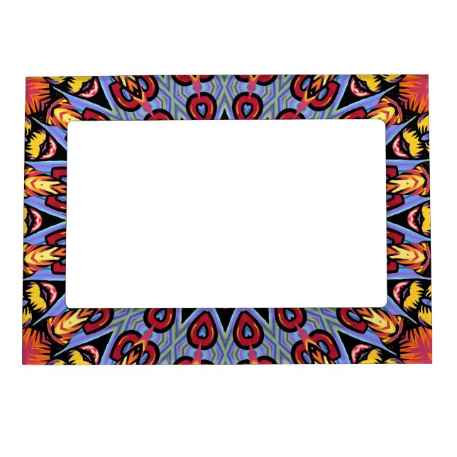 Mandala Trippy Retro Hippie Boho Chic Bohemian Magnetic Frame (Front)