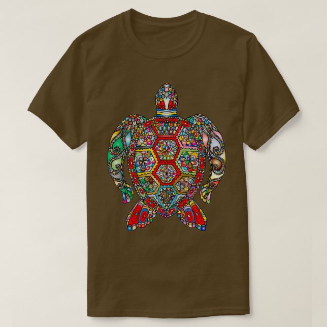 Mandala Turtle T-Shirt (Design Front)