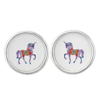Mandala Unicorns Art Cufflinks