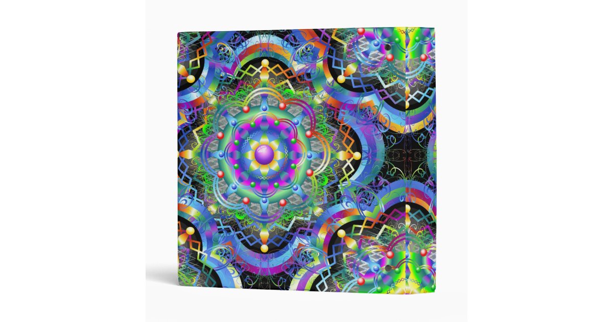 Mandala Universe Colors Binder | Zazzle