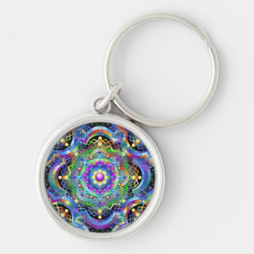 Mandala Universe Colors Keychain