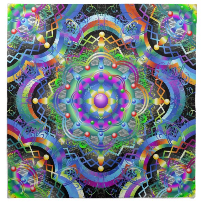 Mandala Universe Colors Napkin (Front)