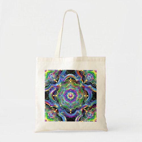 Mandala Universe Colors Tote Bag