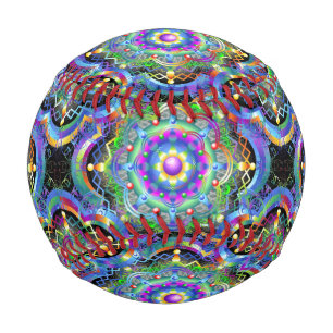 Mandala Universe Psychedelic Colors Baseball