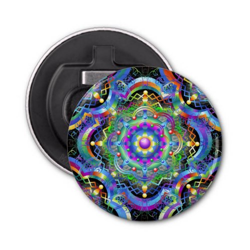 Mandala Universe Psychedelic Colors Bottle Opener