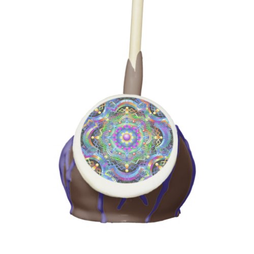 Mandala Universe Psychedelic Colors Cake Pops