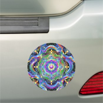 Mandala Universe Psychedelic Colors Car Magnet by Bluedarkat at Zazzle