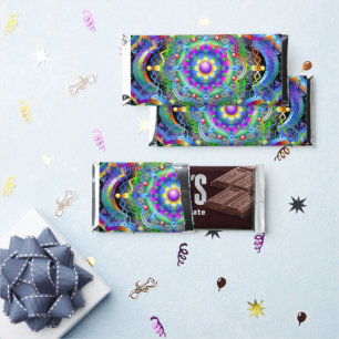 Mandala Universe Psychedelic Colors Hershey Bar Favors