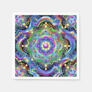 Mandala Universe Psychedelic Colors Napkins