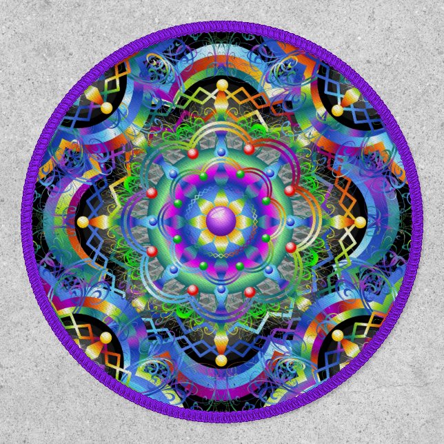 Mandala Universe Psychedelic Colors Patch (Front)