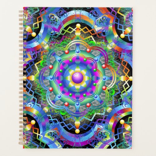 Mandala Universe Psychedelic Colors Planner