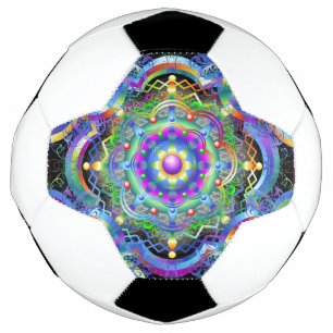 Mandala Universe Psychedelic Colors Soccer Ball