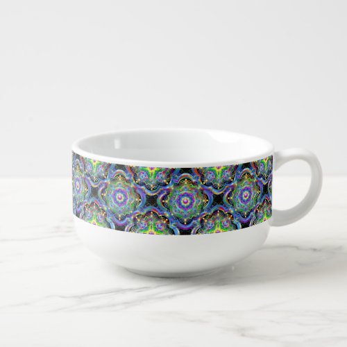 Mandala Universe Psychedelic Colors Soup Mug