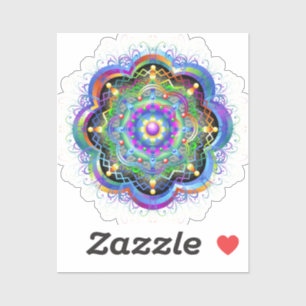 Mandala Universe Psychedelic Colors Sticker