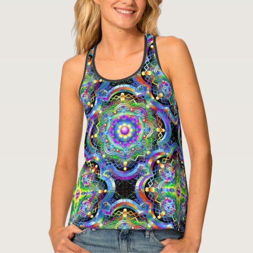 Mandala Universe Psychedelic Colors Tank Top