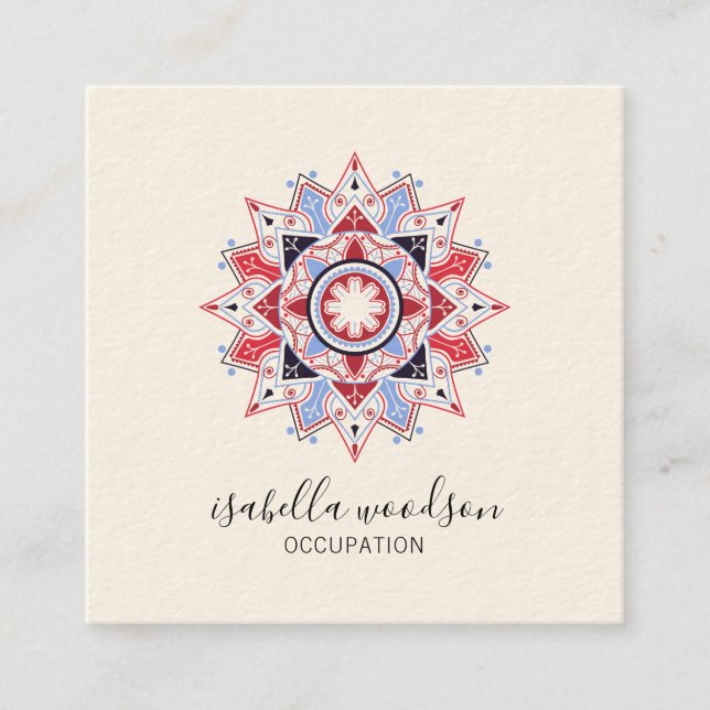 Mandala Universe Symbol Business Card (Front)