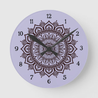Mandala Wall Clock Elegant Spiritual Home Decor