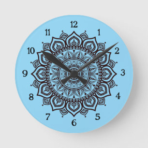Mandala Wall Clock Elegant Spiritual Home Decor