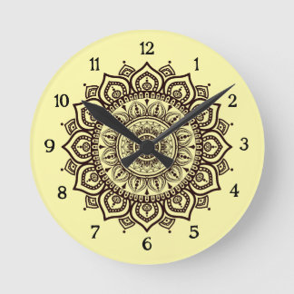 Mandala Wall Clock Elegant Spiritual Home Decor