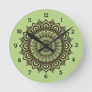 Mandala Wall Clock Elegant Spiritual Home Decor