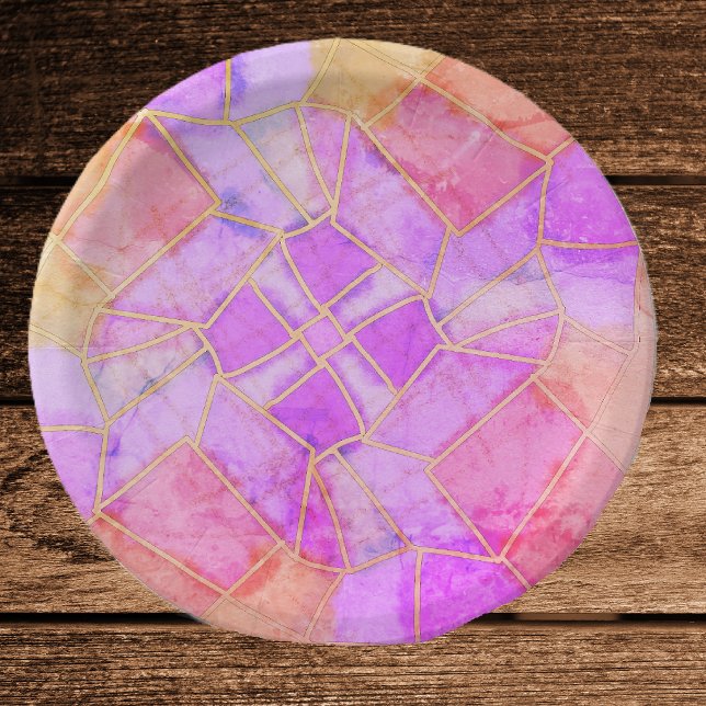 Mandala warm Chalk Sketch Paper Plates (Creator Uploaded)