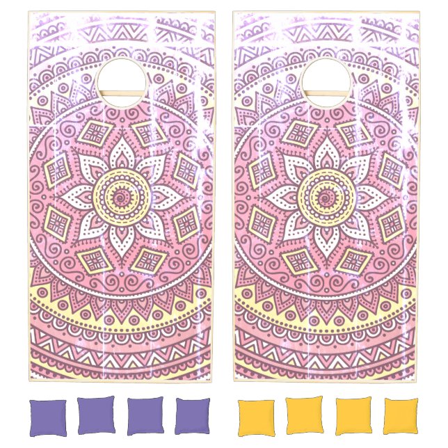 Mandala Washed Out Pink Yellow Family Game (Set)