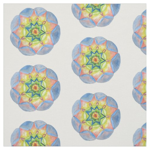Mandala Watercolor Cotton (56" width) Fabric